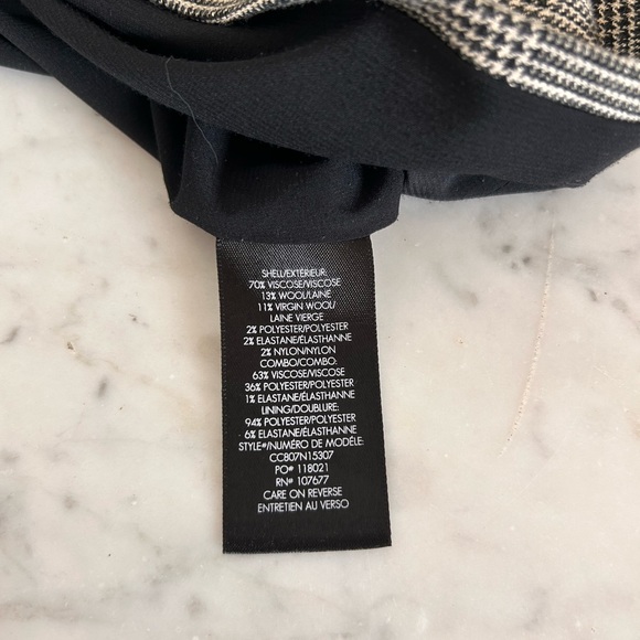 Alice and Olivia black, grey and white gingham mini skirt w/ silver undertones. - Picture 6 of 6